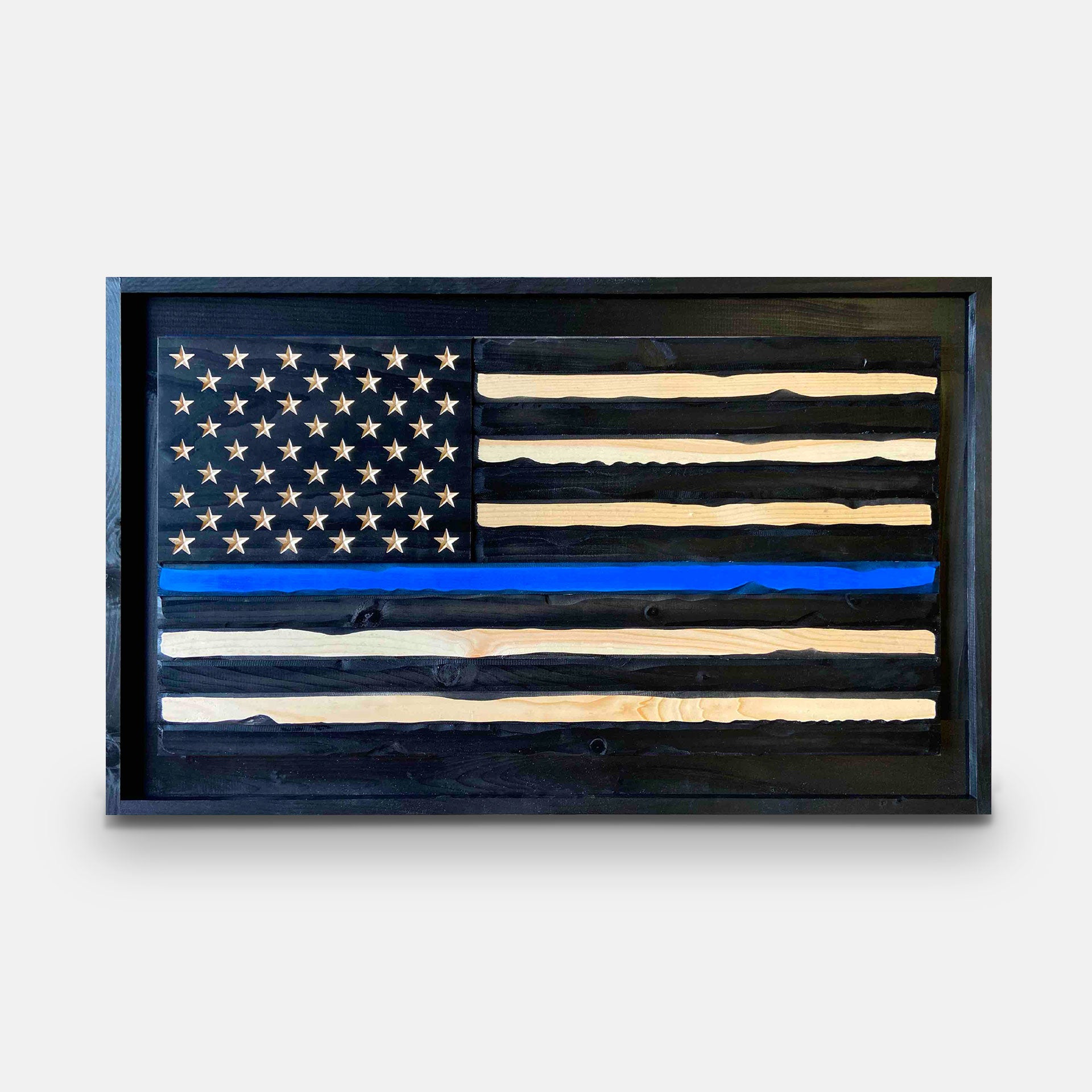 Police Flag, Thin Blue Line, Police, First Responder, Rustic American Flag,  Wooden American Flag, Back the Blue