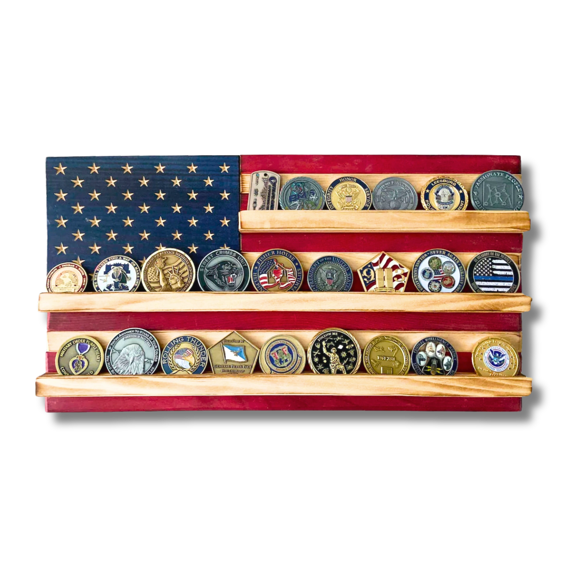 Challenge Coin Holder Flag