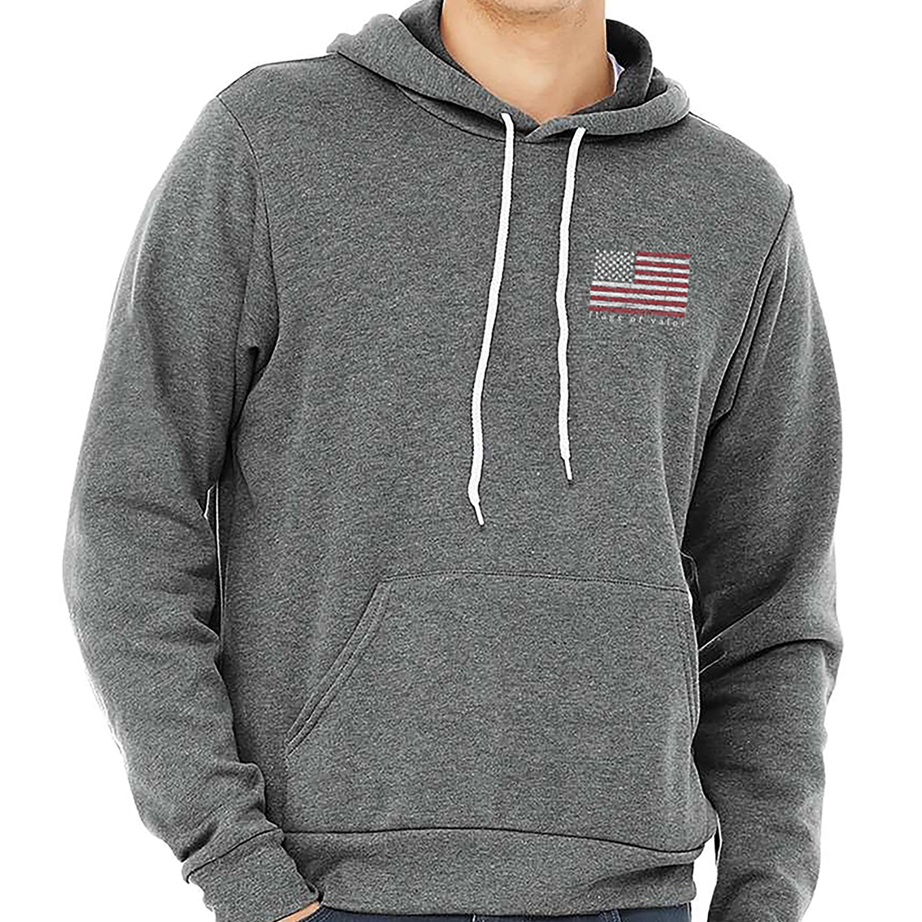 FOV Flag Hoodie Deep Heather Front