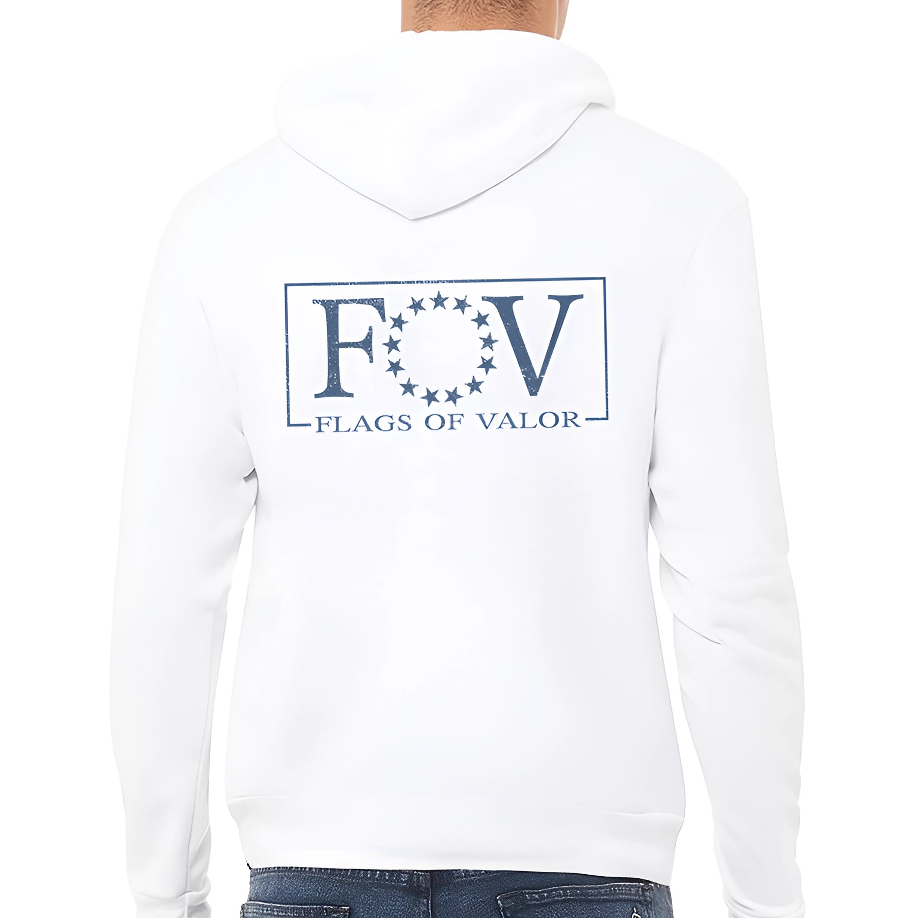 FOV Flag Hoodie White Back