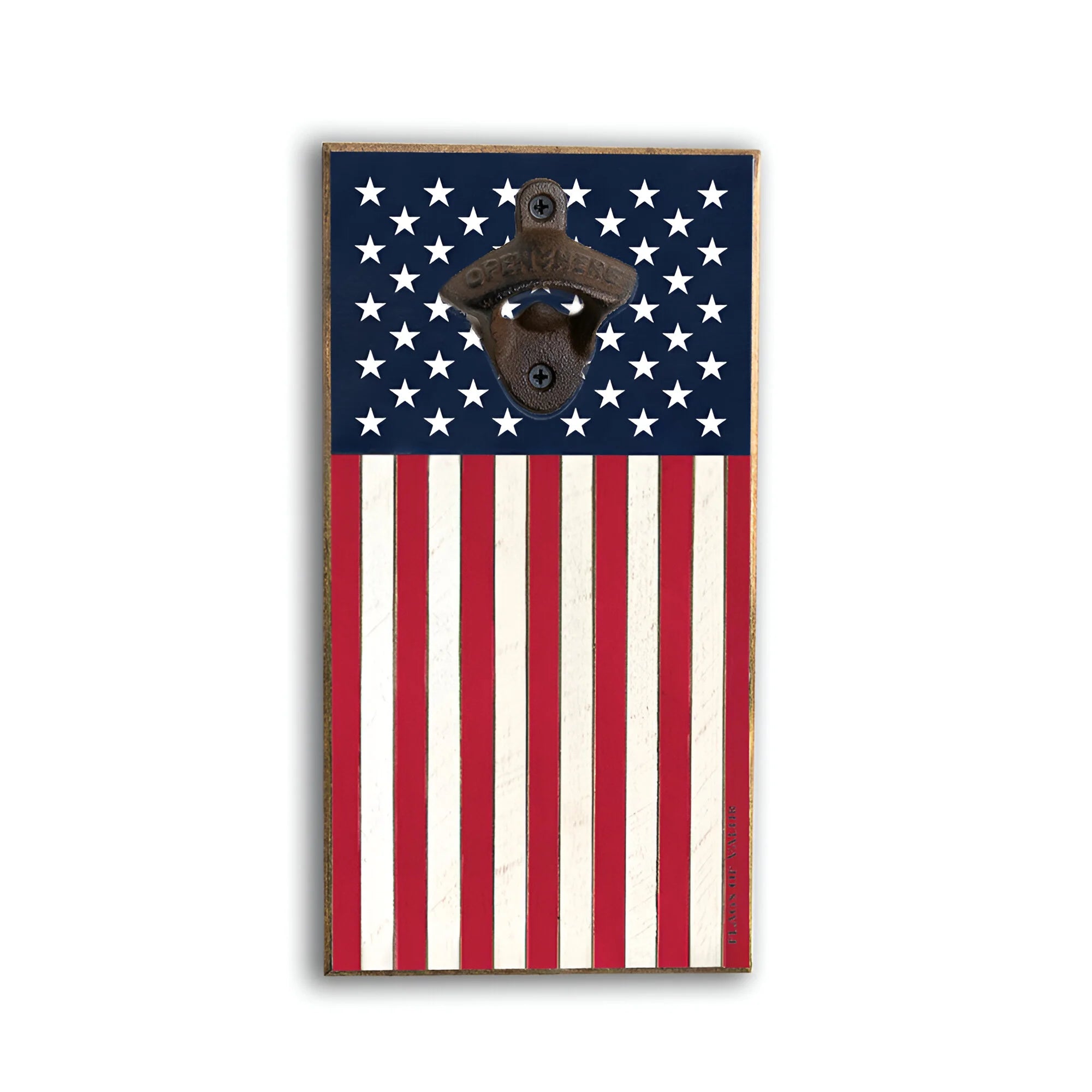 FOV Personalized American Flag Bottle Opener Front View