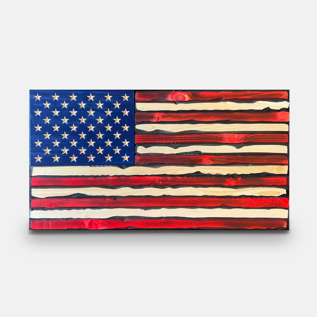 18+ American Flag Wooden Art