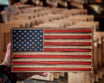 Wooden American Desk Flag